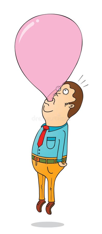 Helium bubble gum royalty free illustration