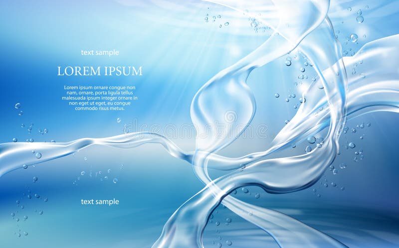 Hellblauer Hintergrund mit Flüssen und Tropfen des haarscharfen Wassers lizenzfreies stockfoto Hellblauer Hintergrund mit Flüssen und Tropfen des haarscharfen Wassers lizenzfreies stockfoto