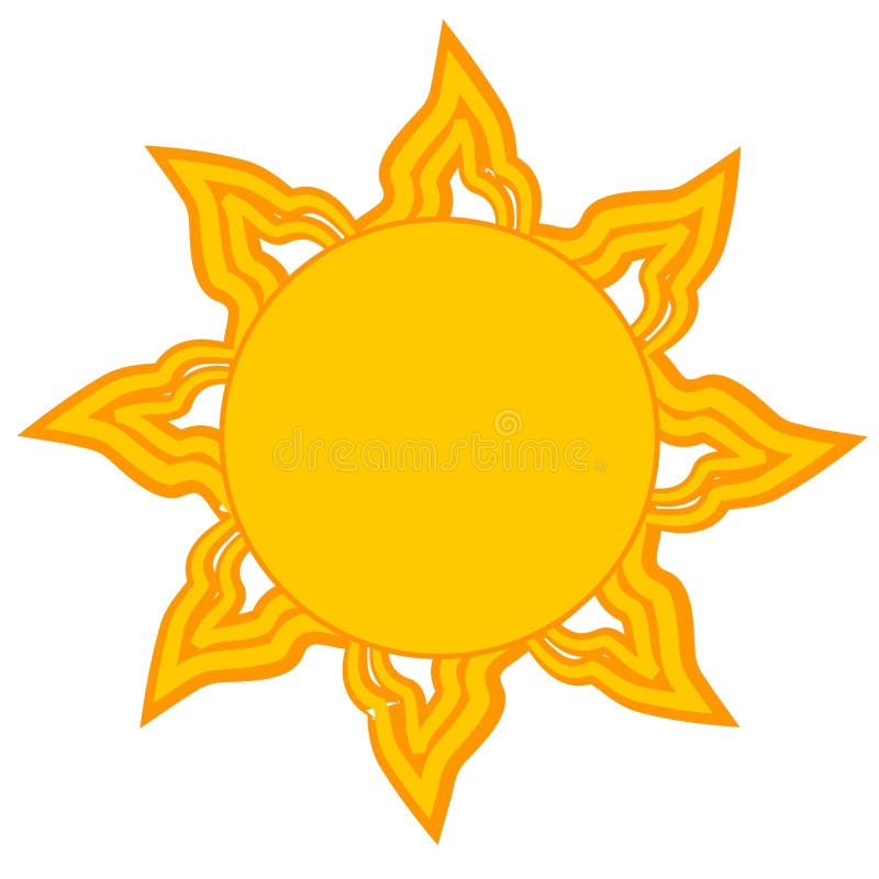 Helle gelbe Sun-Klipp-Kunst lizenzfreie abbildung Helle gelbe Sun-Klipp-Kunst lizenzfreie abbildung