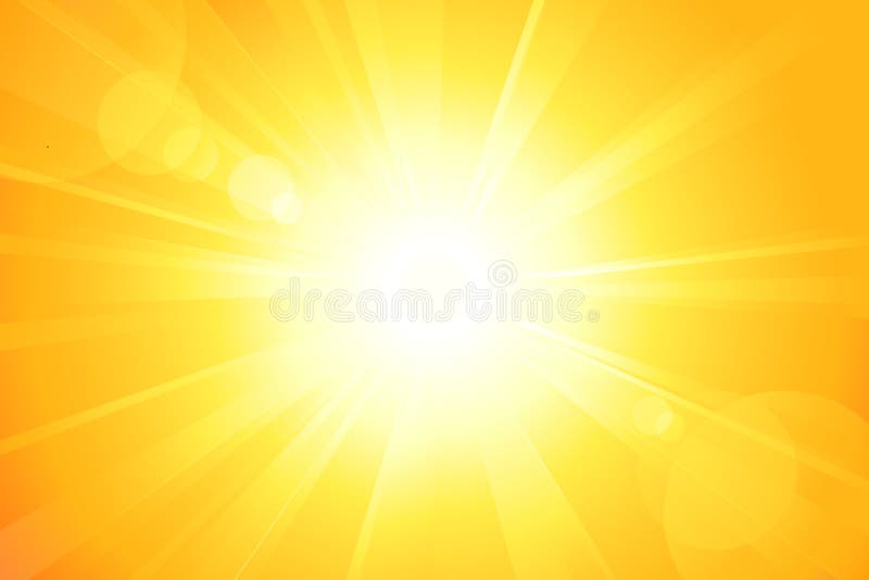Helle Sonne mit Objektivaufflackern lizenzfreie abbildung
