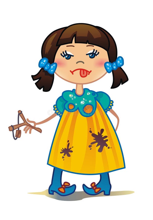 Грязная девочка рисунок