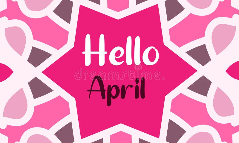 Hello April April Month Vector Stock Vector Illustration Of Card