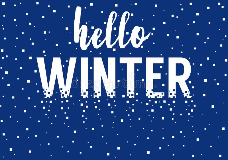 Hello-de Winter, vectorachtergrond vector illustratie Hello-de Winter, vectorachtergrond vector illustratie