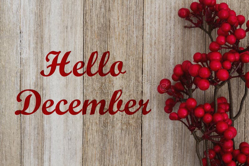 Hello December message