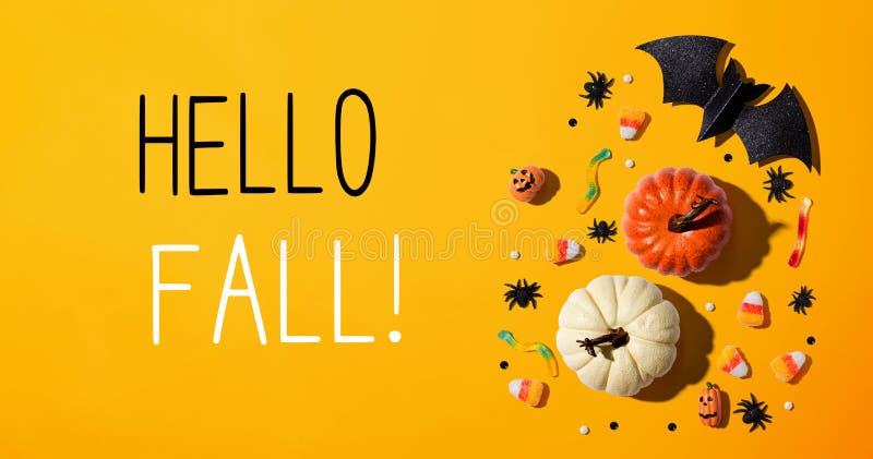 Hello fall message royalty free stock photos