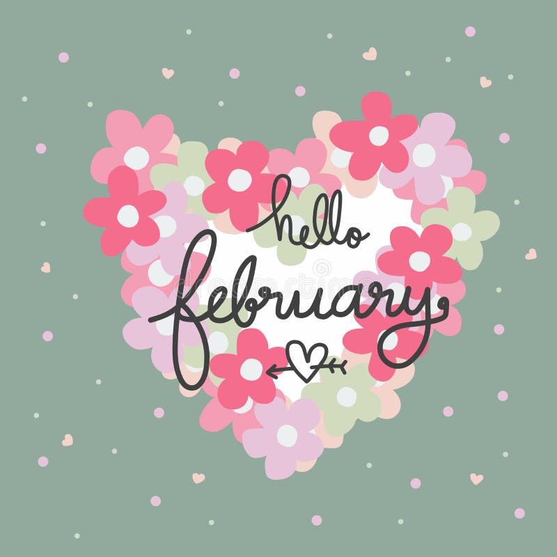 Hello February Stock Illustrations 666 Hello February Stock