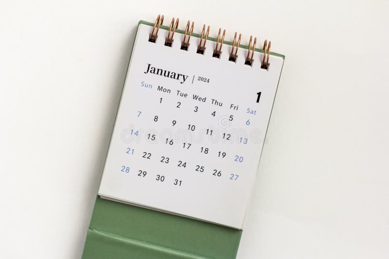 Hello January Calendar January 2024 On Stock Photo 2362344897