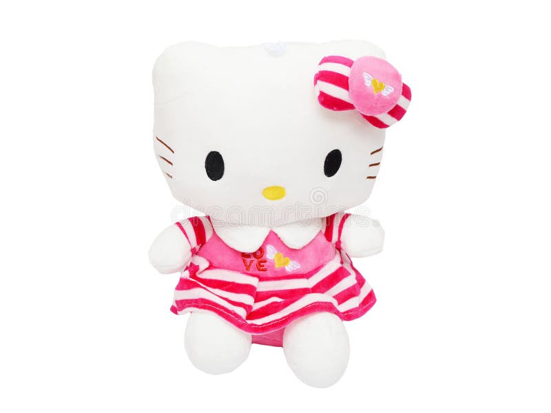 Hello Kitty Plush Toy With Pink Clothes Editorial Stock Image Image Of Cherry Fruits