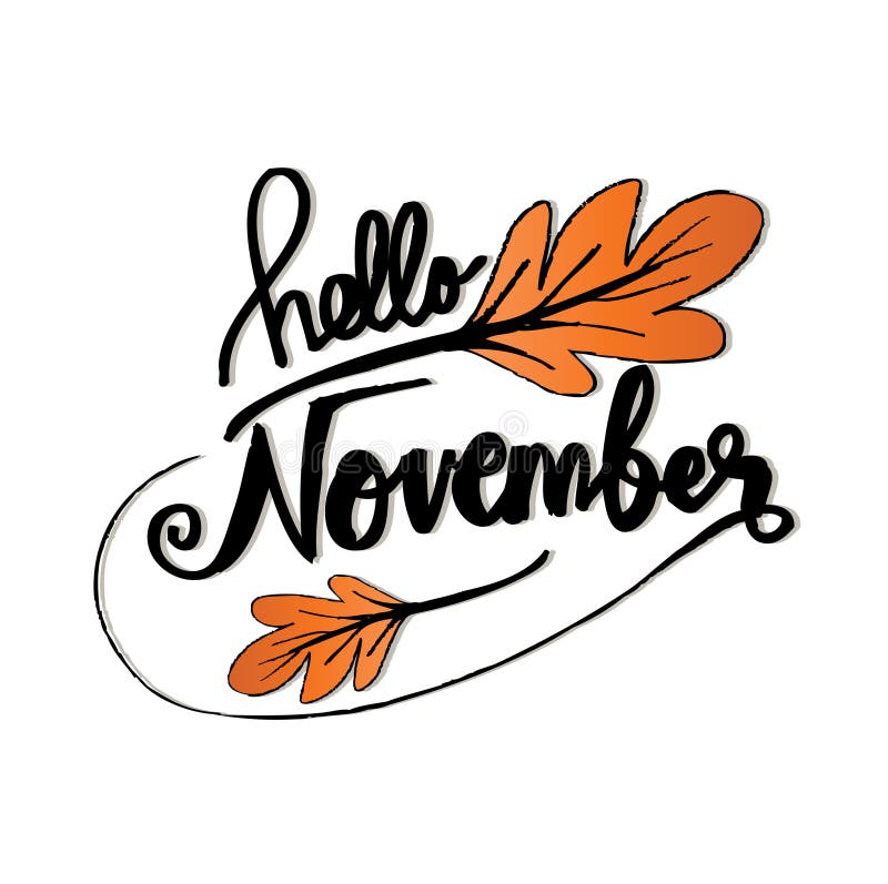 Hello November royalty free illustration Hello November royalty free illustration