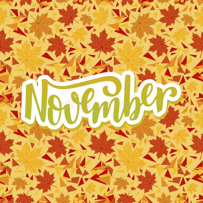 Hello November. Inspirational Quote. Typography for Calendar or Poster ...