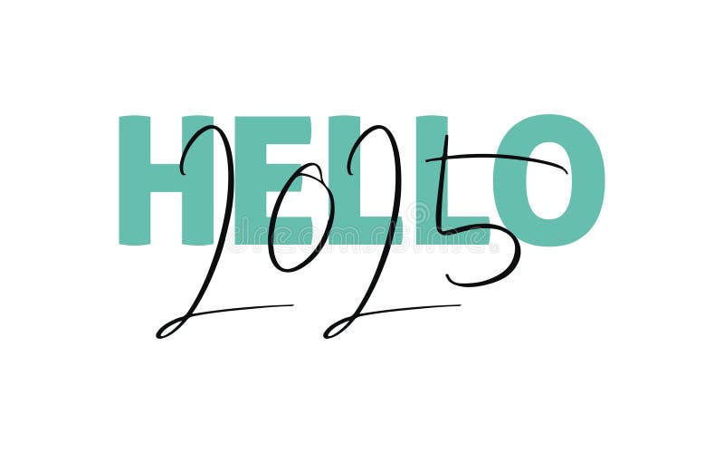 Hello 2025 quote card. Modern, simple, minimal typographic design. Isolated on white background royalty free illustration