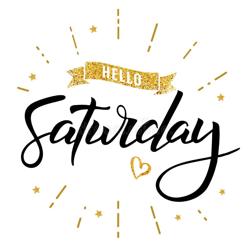 Hello saturday happy lettering