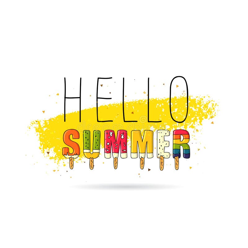 Download Hello Summer. Different Popsicle Stock Vector ...