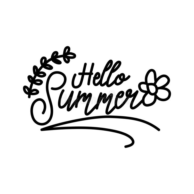 Summer Script Text Template Vector Stock Vector - Illustration of ...