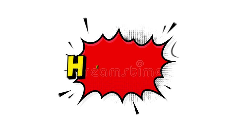 Hello in vintage style. Cartoon style. Pop art. Motion graphics. Wow effect. stock illustration
