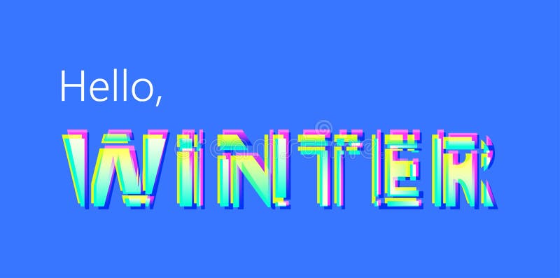 Hello vinter royaltyfri illustrationer
