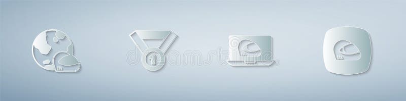 Helm voor races en. papierstijl. vector vector illustratie