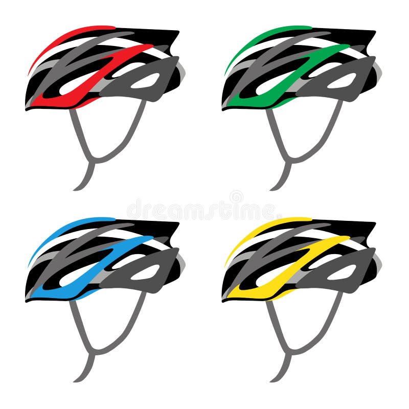Helmet bicycle stock vector. Illustration of white, isolated - 46703867