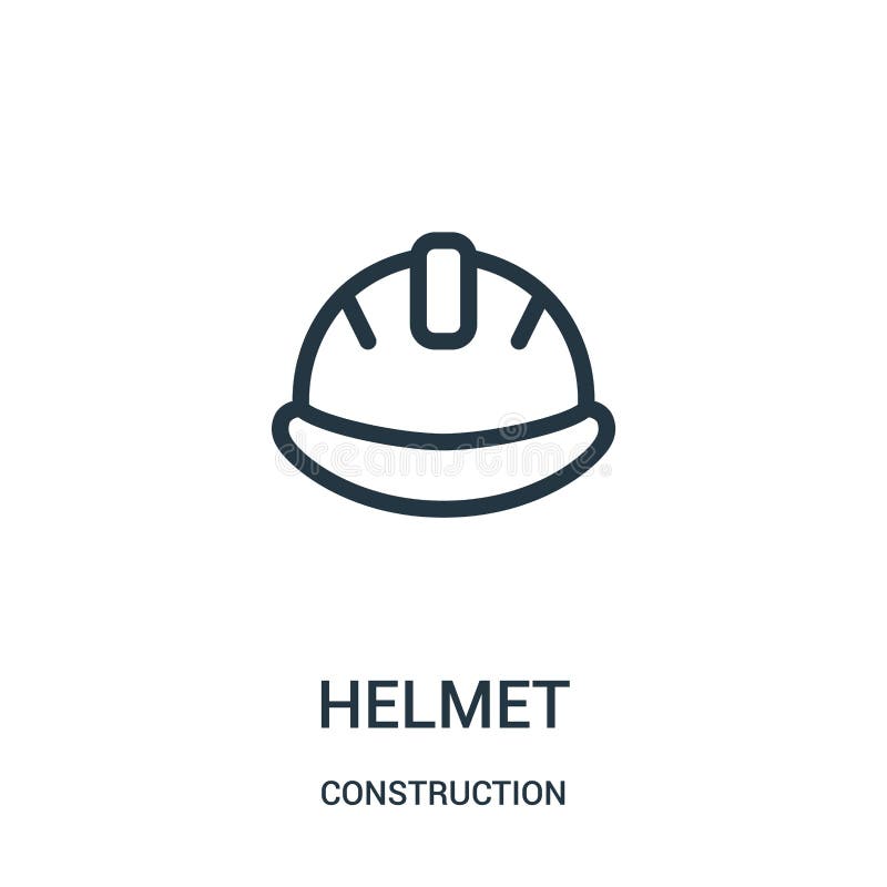 Helmet icon vector from construction collection. Thin line helmet outline icon vector illustration stock illustration