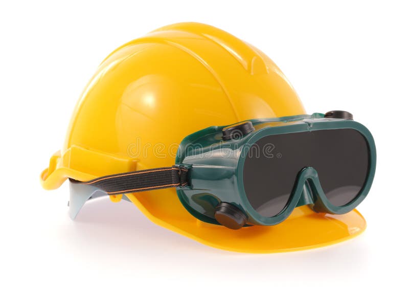 Helmet and Safety glasses stock photo. Image of protect 43106824
