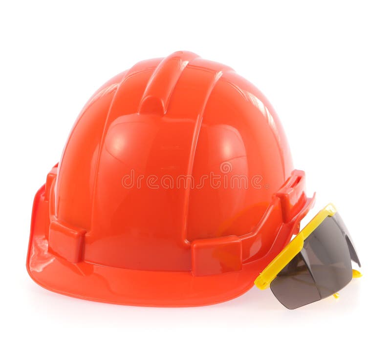 Helmet and Safety glasses stock photo. Image of engineer 45542744