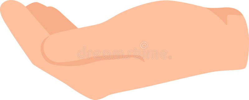 Help and ask assistant, hand pose icon stock illustration