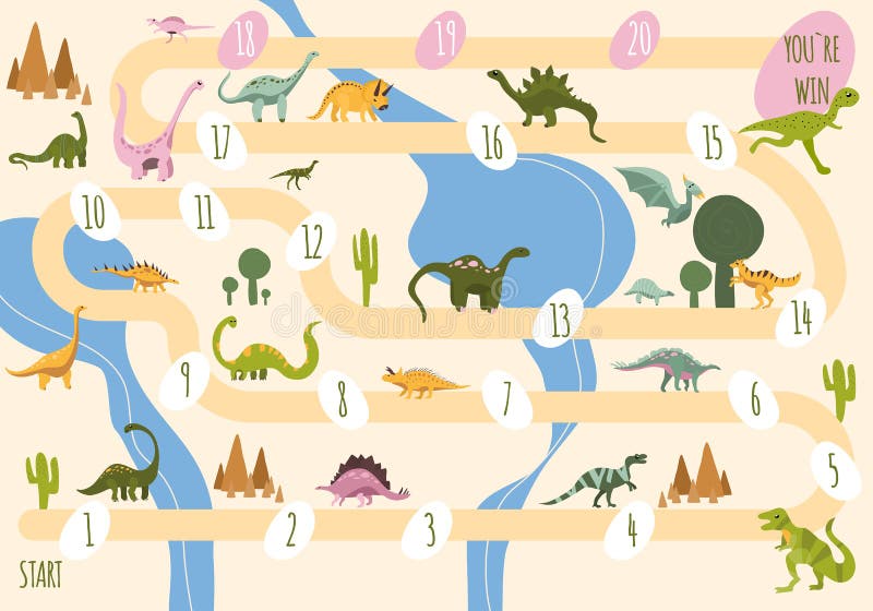 Dinosaur Game Board Map Stock Illustrations – 15 Dinosaur Game Board Map  Stock Illustrations, Vectors & Clipart - Dreamstime