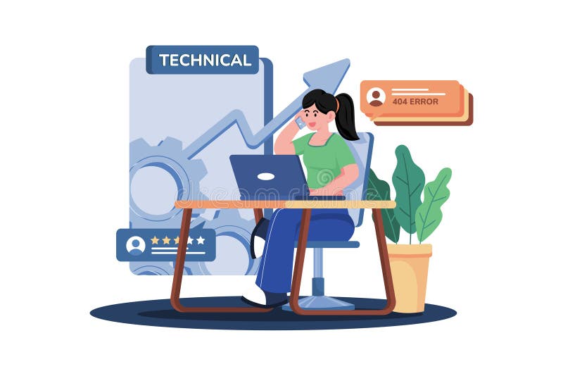 Help desk gathers feedback for better technical assistance vector illustration
