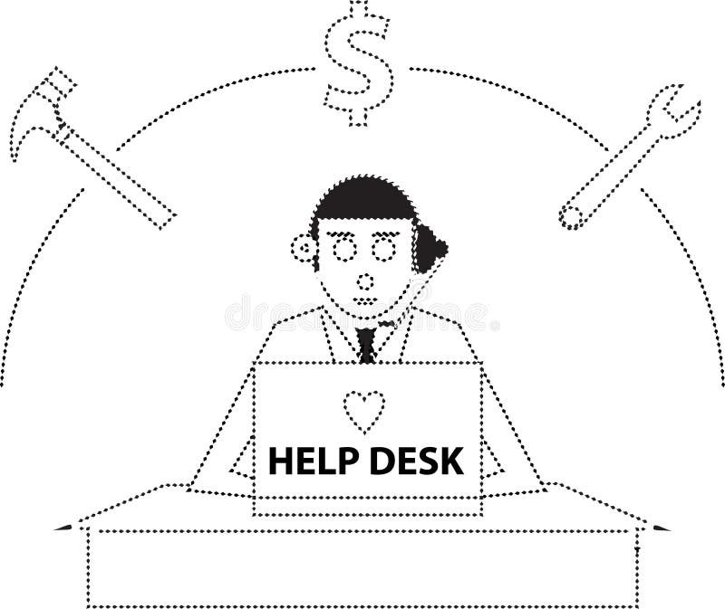 Help Desk Stock Illustration Illustration Of Corporate 100926807