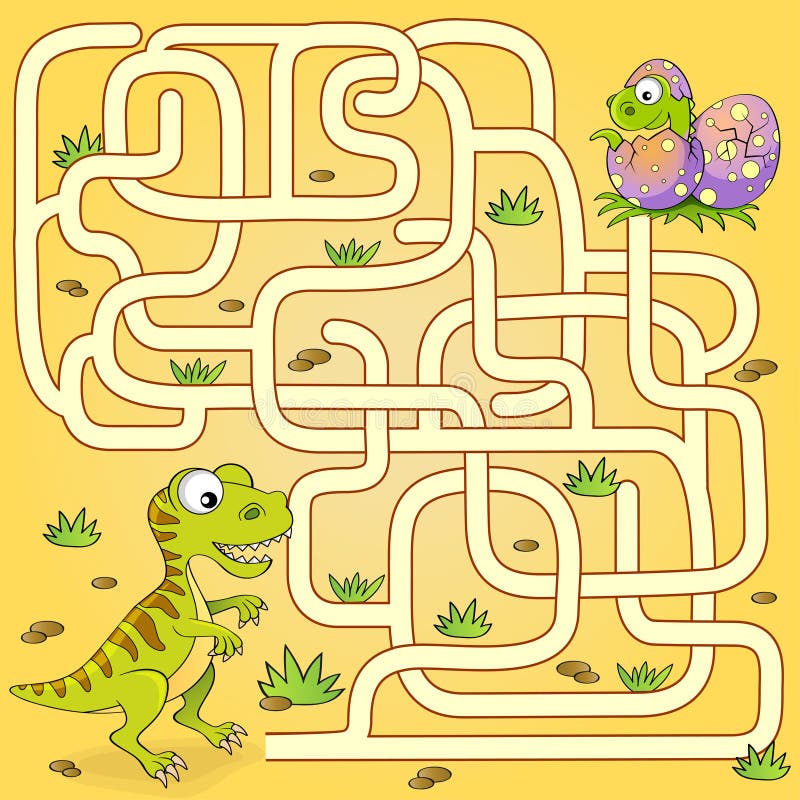Dinosaur Maze Stock Illustrations 65 Dinosaur Maze Stock - 