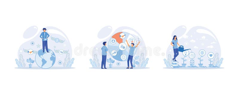Help in professional development. Qualified employee training program. Learning for software development and growth. Agile project royalty free illustration