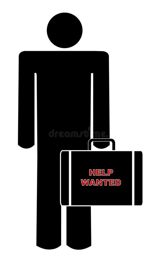 Help wanted vector illustration