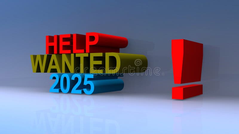 Help wanted 2025 on blue royalty free illustration