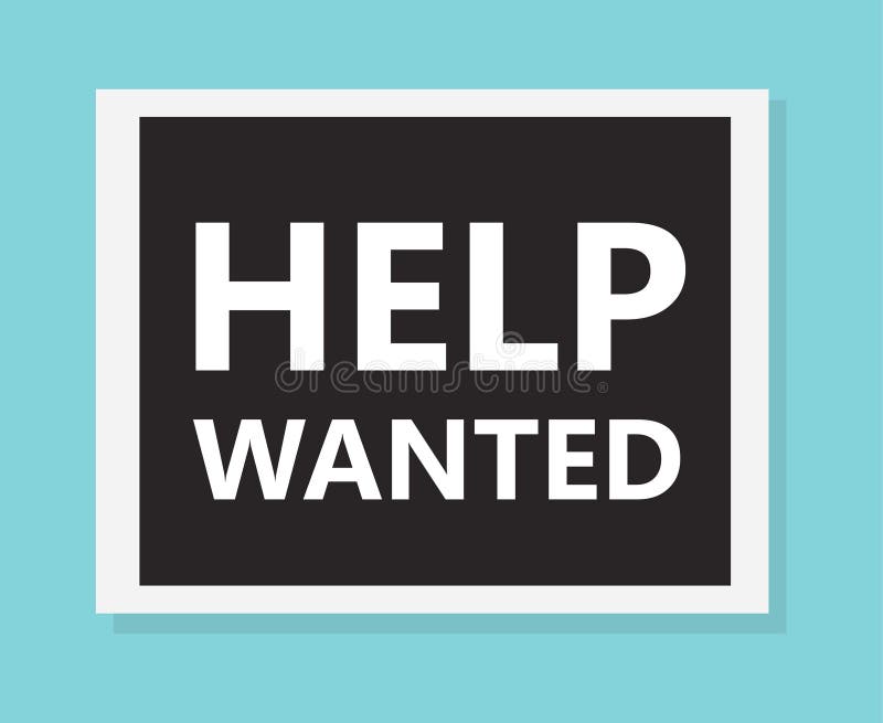 Help wanted concept stock illustration