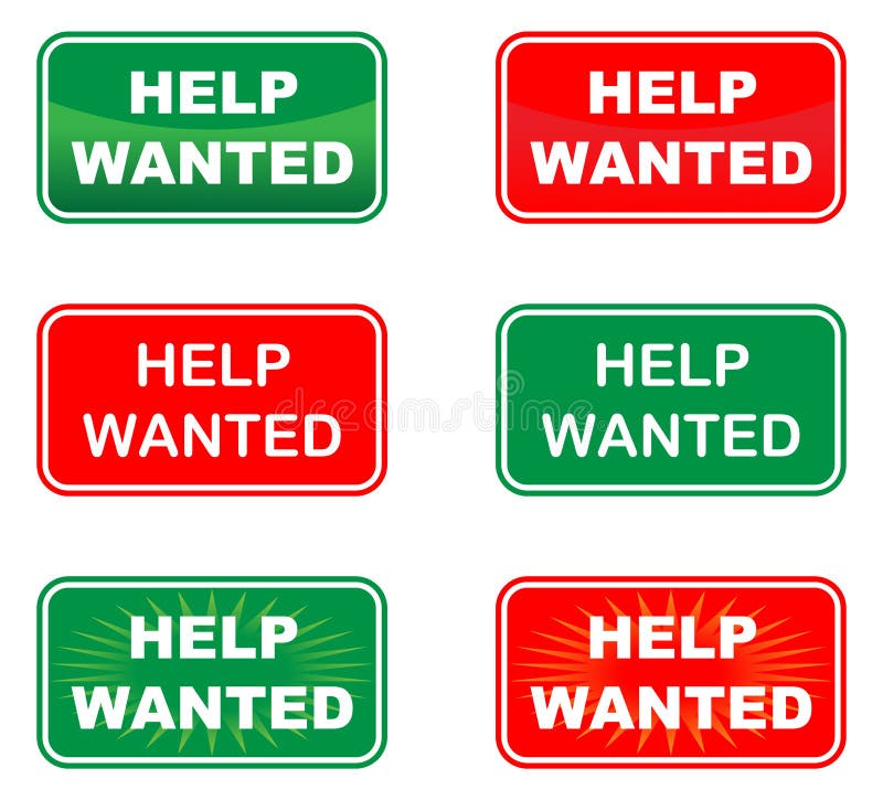Help wanted stock illustration