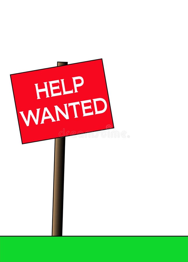 Help Wanted Sign vector illustration