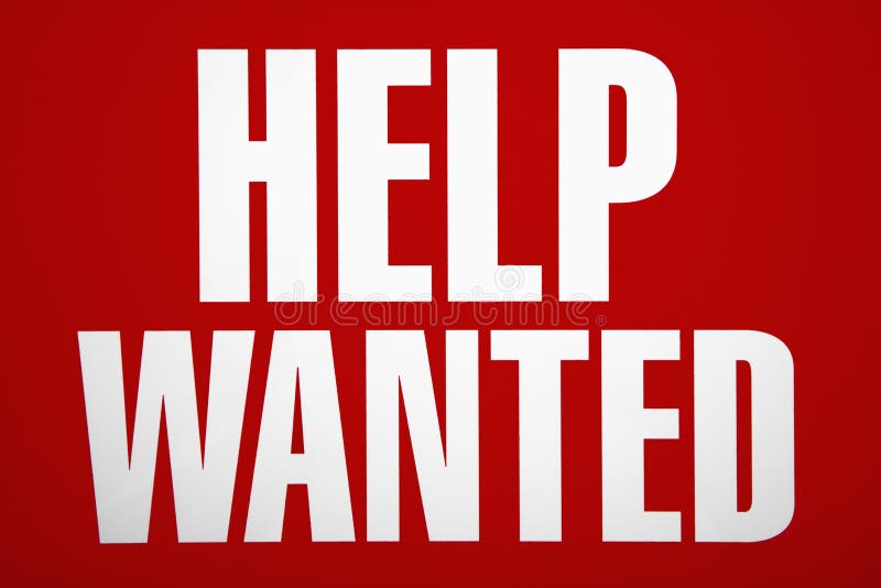 Help wanted sign.