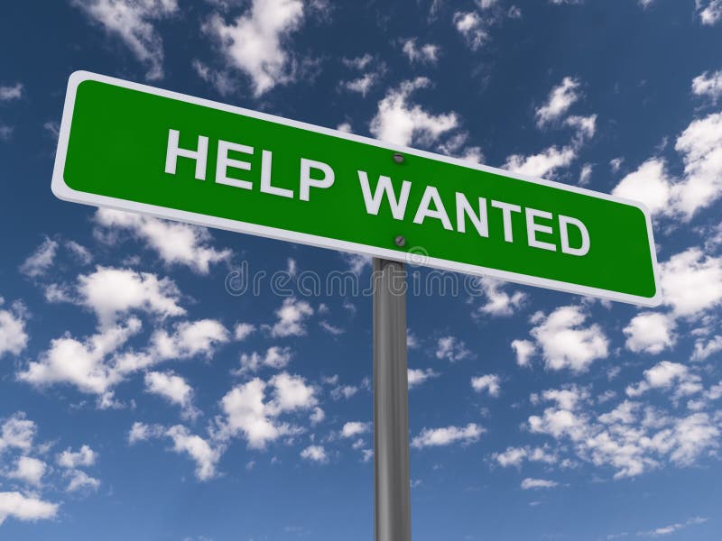 Help wanted sign stock illustration