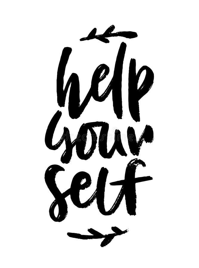 Do it for yourself - isolated handwritten lettering. Vector poster