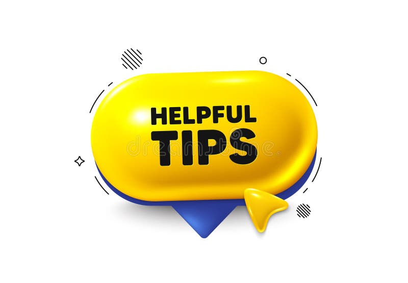 Helpful Tips Symbol. Education Faq Sign. Offer Speech Bubble 3d Icon