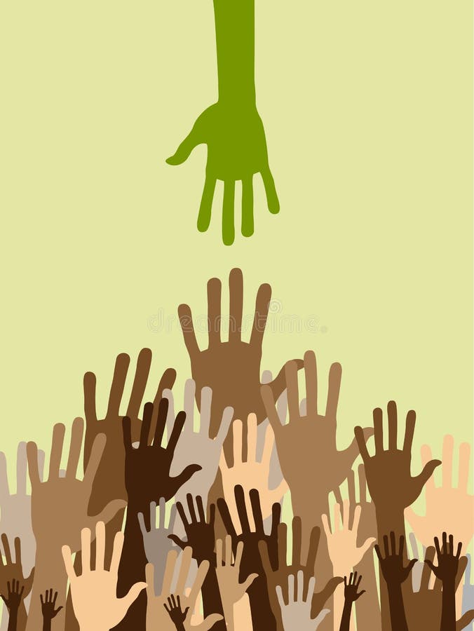 Helping hand stock illustration