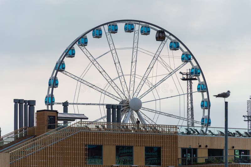Helsinki Ferris Wheel in the city Harbor stock photos Helsinki Ferris Wheel in the city Harbor stock photos