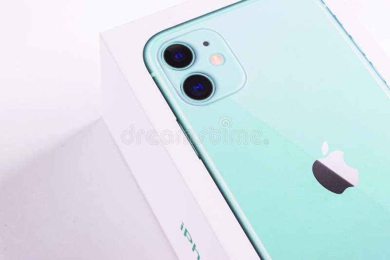 Apple Iphone 11 In Box On A White Background Studio Shot Of The Green Apple Iphone 11 In Original Packaging Retail Box Editorial Image Image Of Isolated Helsinki