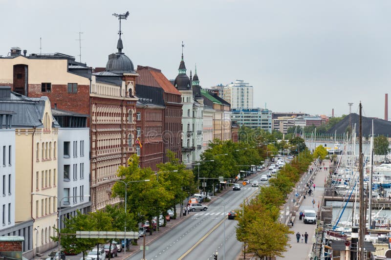 Helsinki harbor during a summer day