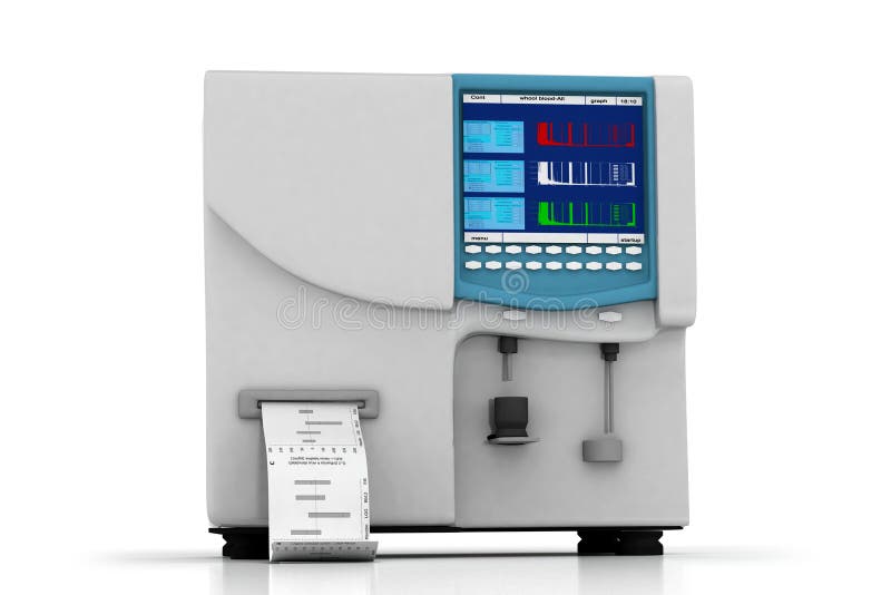 Hematology analyzer vector illustration