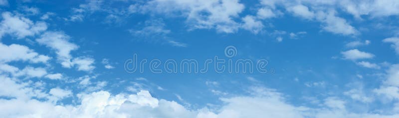 Hemel en het Panorama Cloudscape van Wolken