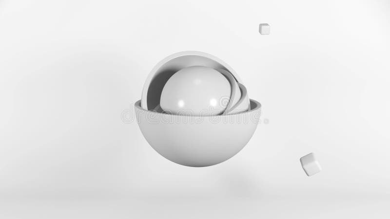 Hemisferios de rotación de animación abstracta libre illustration