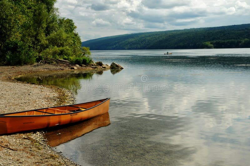 Hemlock Lake stock image. Image of pristine, fishing 22414513