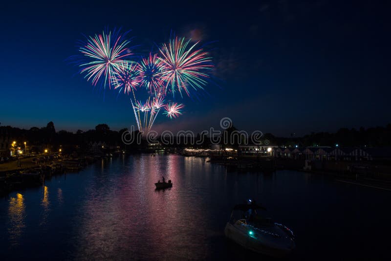 Henley Festival Fireworks, HenleyonThames Stock Photo Image of