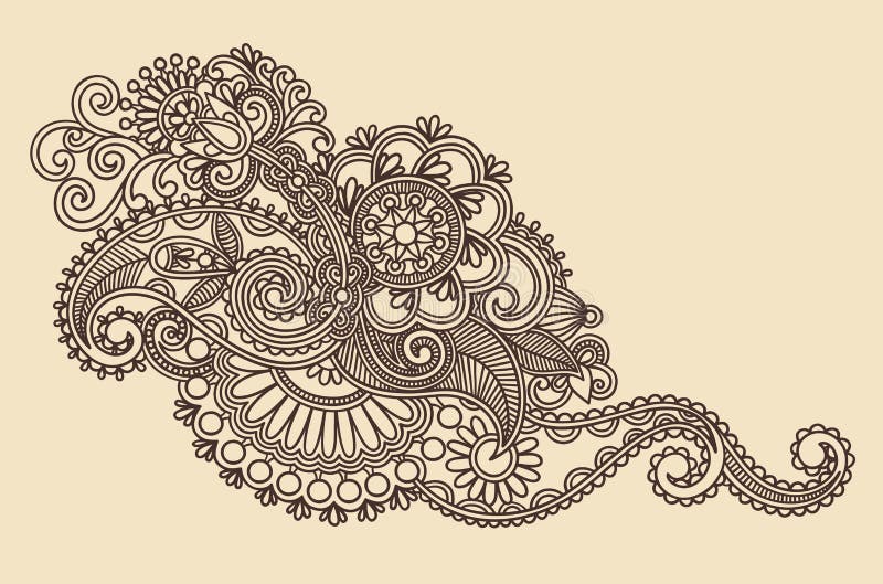 Henna Design Element stock vector. Illustration of calligraphy 21162343